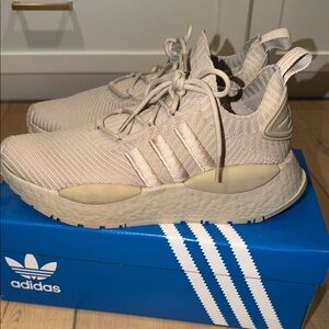 Adidas Light Tan Knit Sneakers